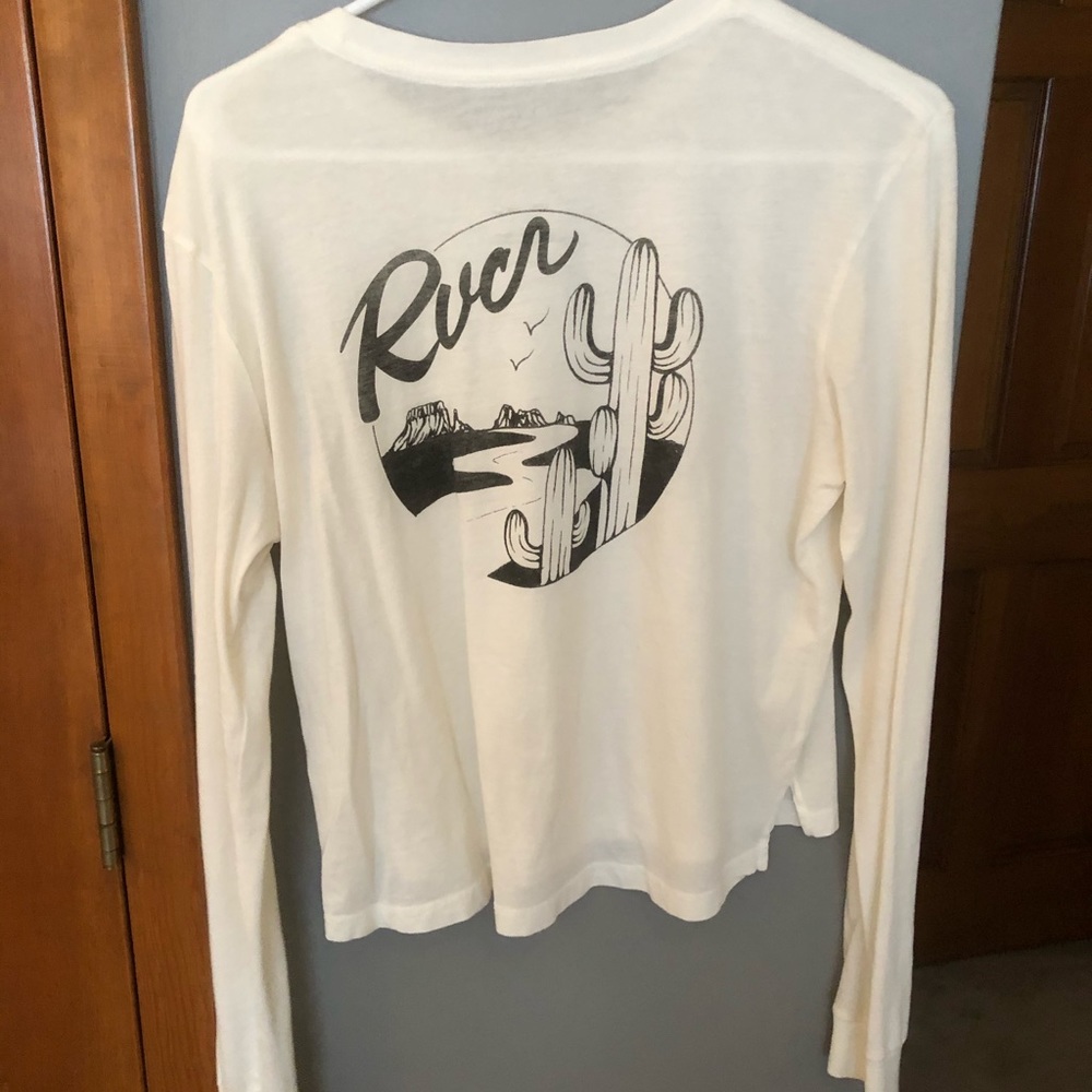 RVCA white long sleeve shirt